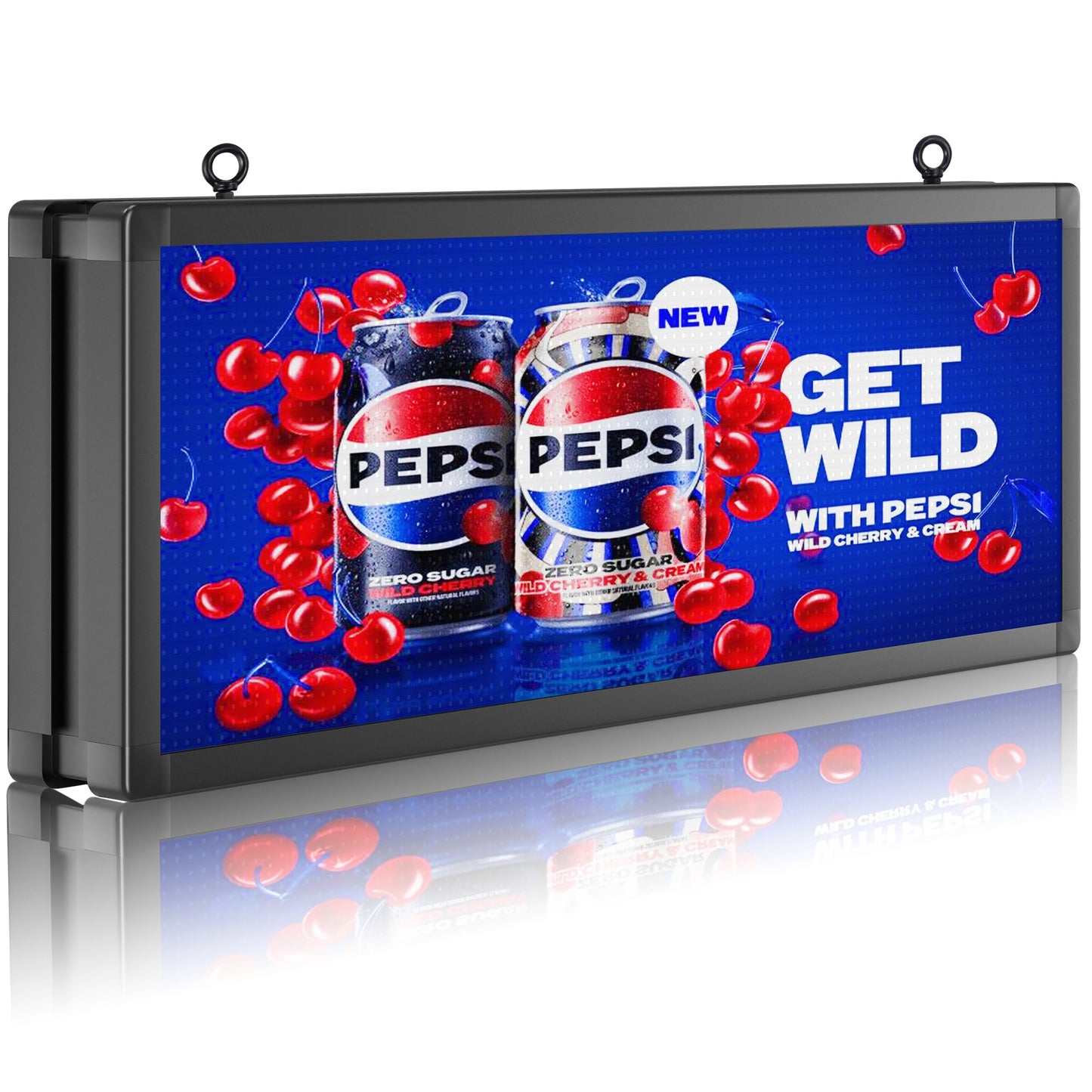 P10 39"x14" Double-Sides LED Advertising Sign Outdoor Digital Billboard with High Brightness, WiFi Programmable for Stores, HD Image/Text Display, Weatherproof & Energy Efficient