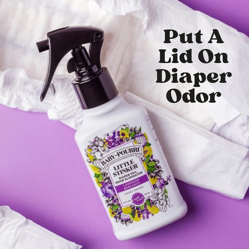 Baby-Pourri Little Stinker Diaper Pail Deodorizer Spray - 3.4 Fl Oz | Up to 150 Uses, Lavender & Eucalyptus Scent