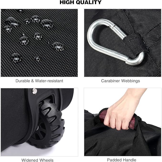 REDCAMP 85L/120L/140L Foldable Duffle Bag with Wheels, Large Travel Duffel Bag
