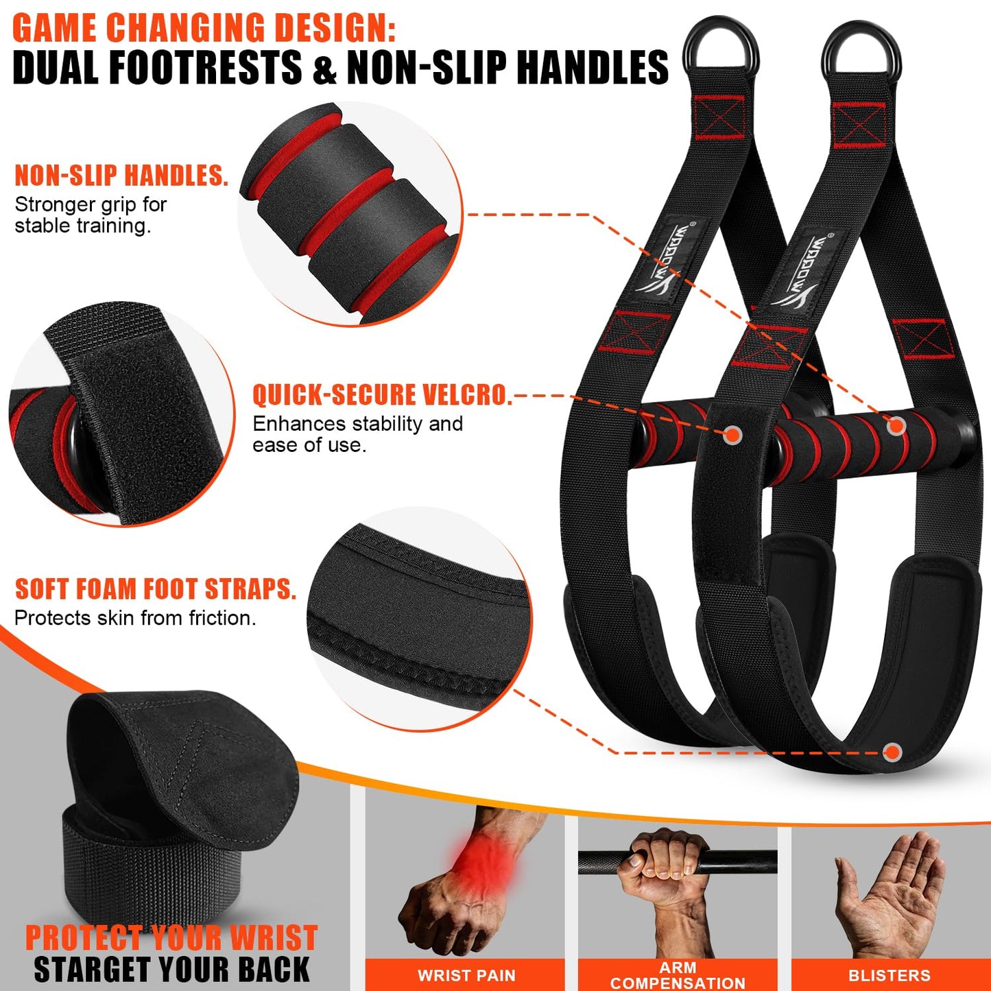 Upgraded Pull Up Assistance Bands, Heavy Duty Resistance Bands with Handles, Exercise Band with Door Anchor, Adjustable Workout Band Set for Pull Up Bar, Full Body Strength&Muscle Training, Home Gym