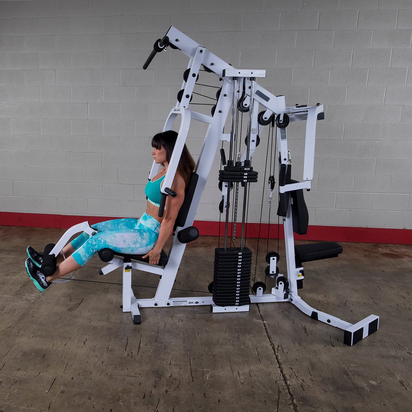 Body-Solid Multi-Station, Single Weight Stack Home Gym Machine, Arm & Leg Strength Training Functional Exercise Workout Station for Weight Lifting and Bodybuilding 310lbs. Black Weight Stack