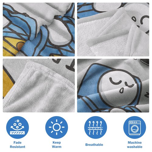 GoMelley Funny Birthday Gifts for Men, Dad, Husband, Fathers Day Anniversary Birthday Gifts for Him, Grandpa, Dad, Husband, Super Soft Flannel Throws Blanket for Napping, 60" x 50" (Gray)