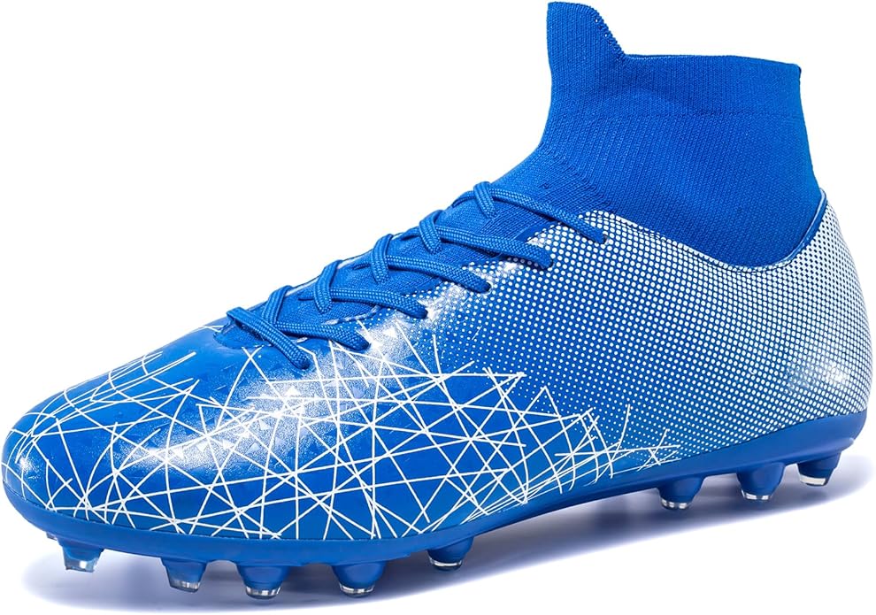 Kids Soccer Cleats High Top Training Youth Football Cleats, Boys Girls Athletic Outdoor