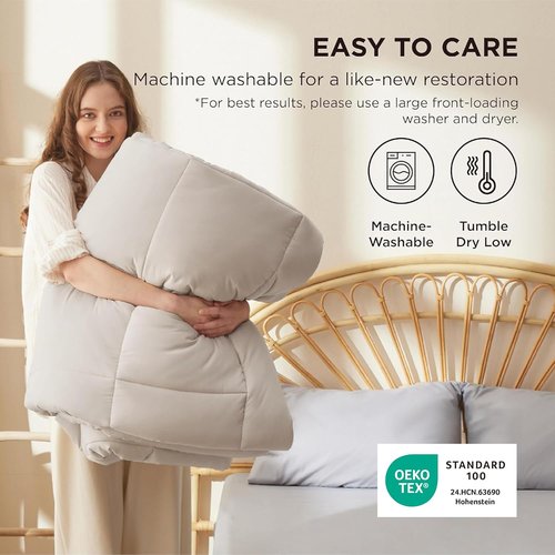 Bedsure Comforter Duvet Insert - All-Season Cal King Size Quilted Down Alternative Bedding | GentleSoft Fabric, 96 x 102 Inches