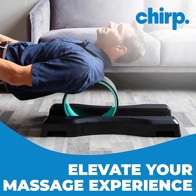 Chirp Wheel Foam Roller 3-Pack with Base ??Back Pain Relief & Massage Roller Bundle, High Density Foam Rollers for Physical Therapy, Exercise & Relaxation ??Mint ??Compatible Base Included