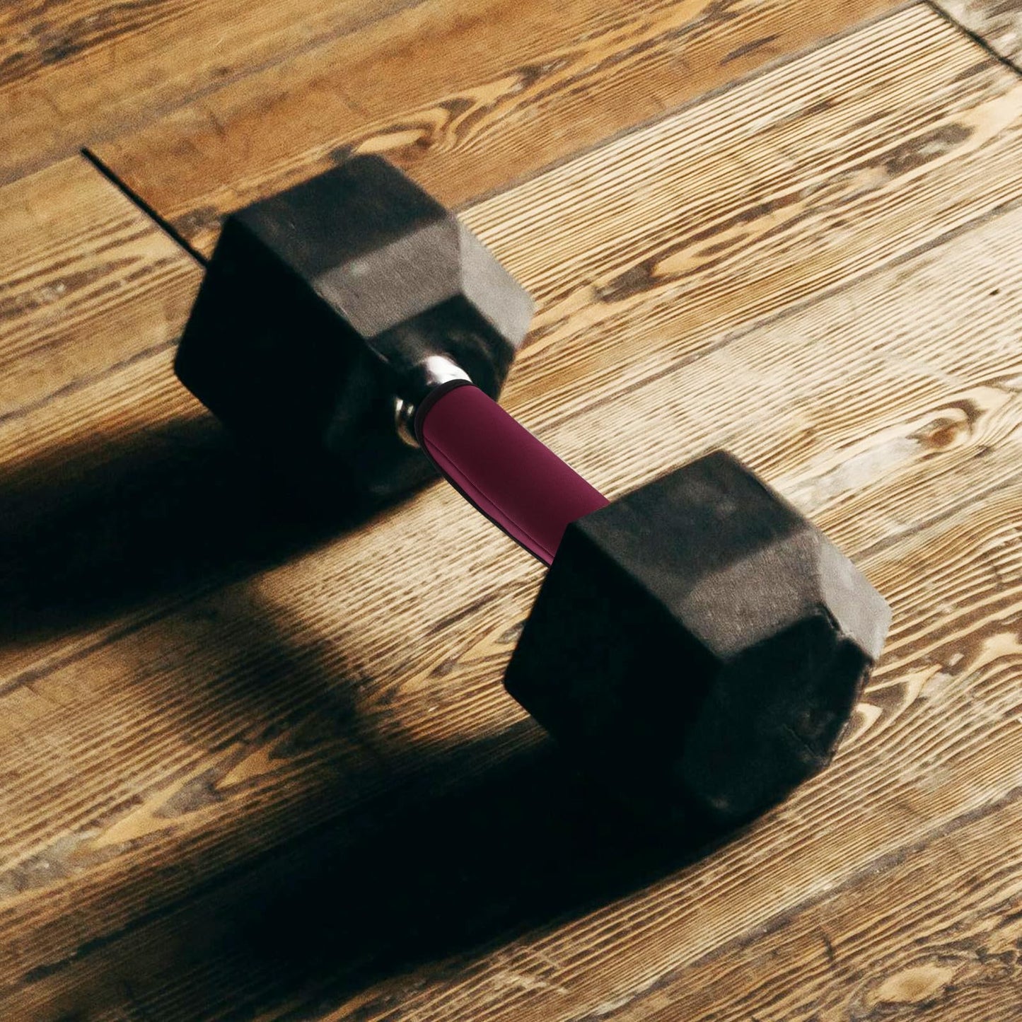 Beavorty 2pcs Barbell Sleeve Gym Equipment Grip Pads Anti-Slip Weight Lifting Covers Detachable Burgundy Pull-up Bar Accessories for Strength Training