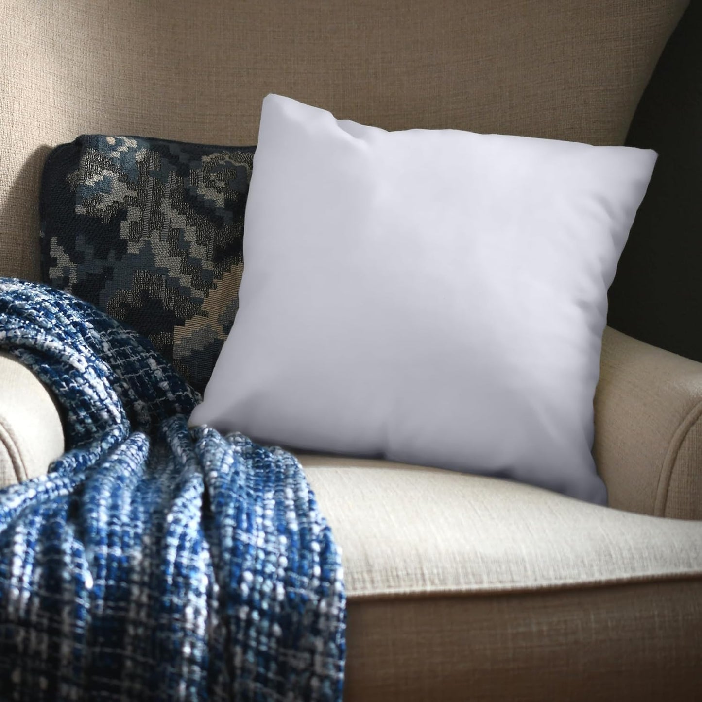 Utopia Bedding Throw Pillow - Fluffy 16x16 Inches Down Alternative Cushion in White | Perfect for Bed, Sofa & Couch