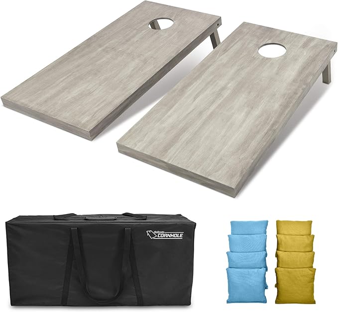 GoSports 4 ft x 2 ft Regulation Size Wooden Cornhole Boards Set - Includes Carrying Case and Bean Bags (Choose Your Colors) Over 100 Color Combinations