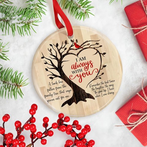 Jocidea Memorial Christmas Ornament - 'I Am Always with You' Condolence Gift for Loss of Loved One