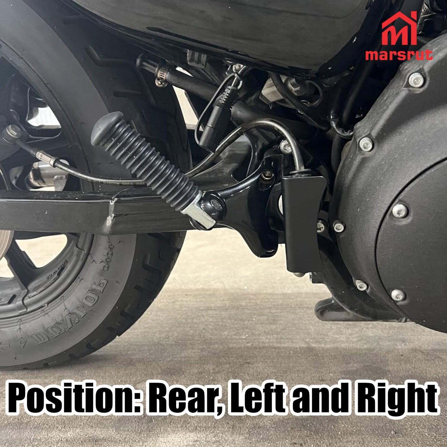 2pcs Foot Pegs Fit for Harley, Passenger Motorcycle Foot Pegs for Harley Davidson Sportster 883 1200, Forty Eight, Iron 883, Dyna, Road King, 10mm Bore, Aluminum Bike Rear Footrest Pedals Mounting