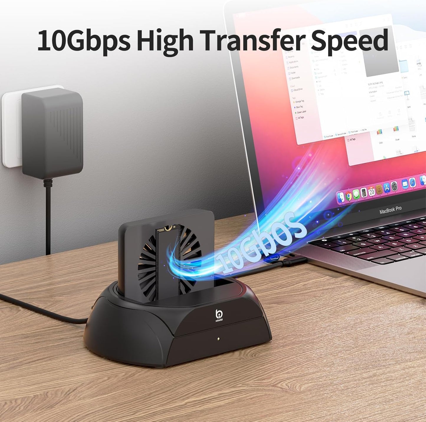 xiaobi M.2 2.5" 3.5" Hard Drive Docking Station, Pcie NVMe Adapter with Cooling Fan Superior Cooling Efficiency