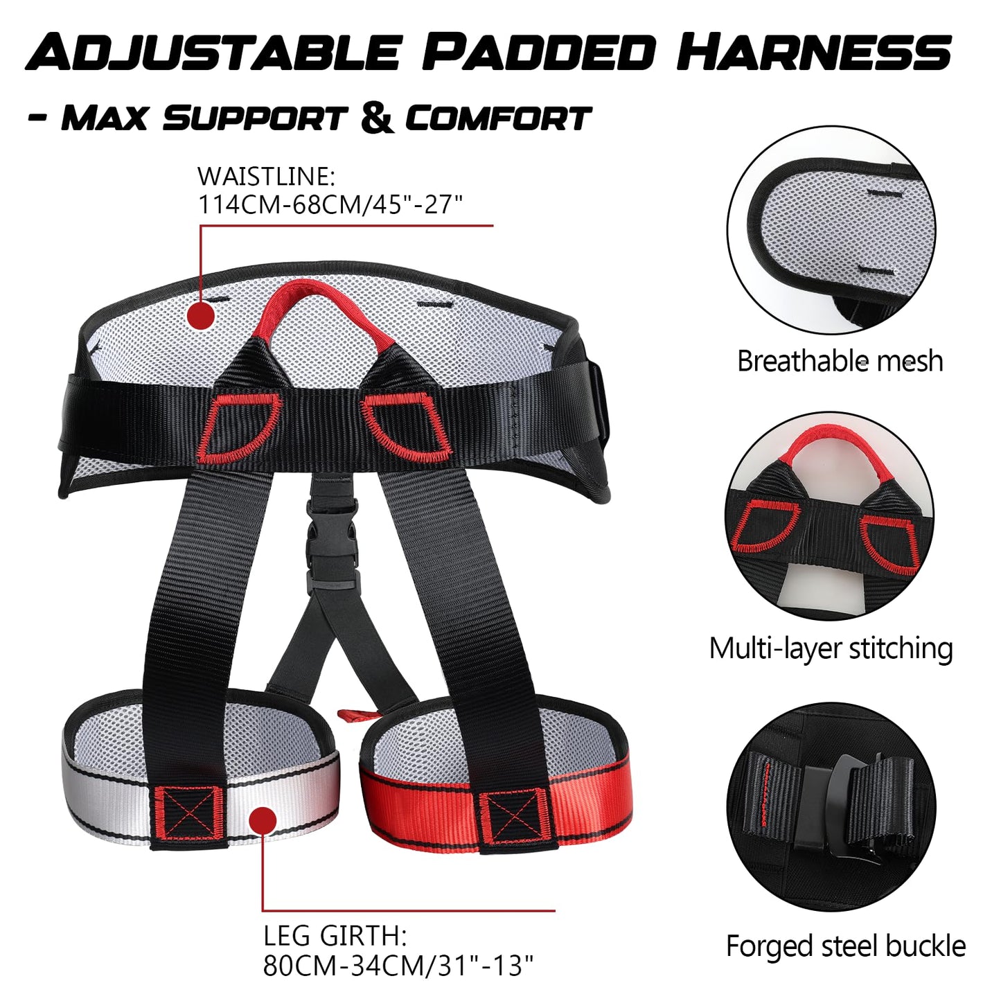 Heavy Duty Bungee Fitness Set – Professional 4D Bungee Resistance Band for Home Gym, Yoga & Air Dance – Adjustable Harness with 360° Rotational Device,Includes Workout Guide
