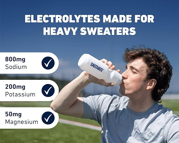 Zero Sugar Electrolyte Powder | Salty Orange Hydration | 45 Servings Bulk Jar | High Sodium Potassium Magnesium Electrolytes | No Sugar No Carbs, with Stevia - for Sweat, Keto, POTS, Fasting