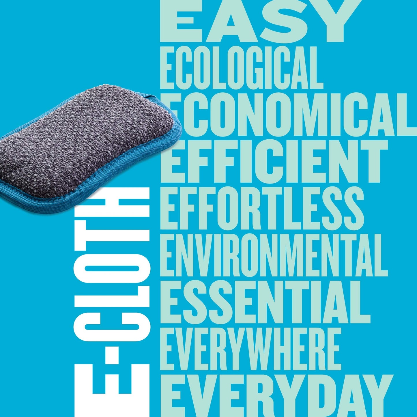 E-Cloth Washing Up Scrub Pad - Microfiber Sponge for Cleaning, Reusable Kitchen Sponge for Dishes & Sink, Non Scratch, Multi Purpose Scrubber, Machine Washable - 4 Pack