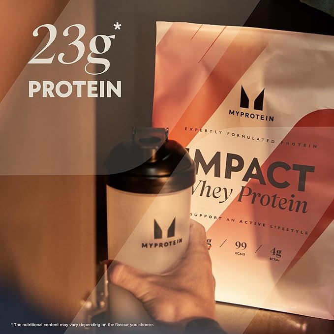 Myprotein Impact Whey Protein Powder, 5.5 Lbs (100 Servings) Vanilla Ice Cream, 22g Protein & 5g BCAA Per Serving, Protein Shake for Superior Performance, Muscle Strength & Recovery, Gluten Free