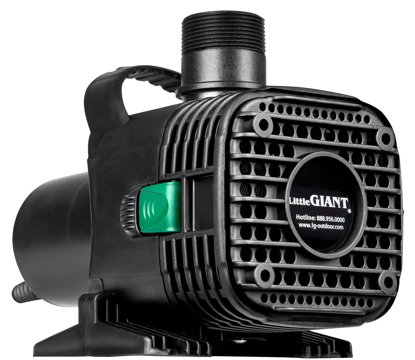 Little Giant 566724 1295GPH Wet Rotor Pump with 20-Ft. Cord for ponds up to 1200 Gallons, Black, F10-1200