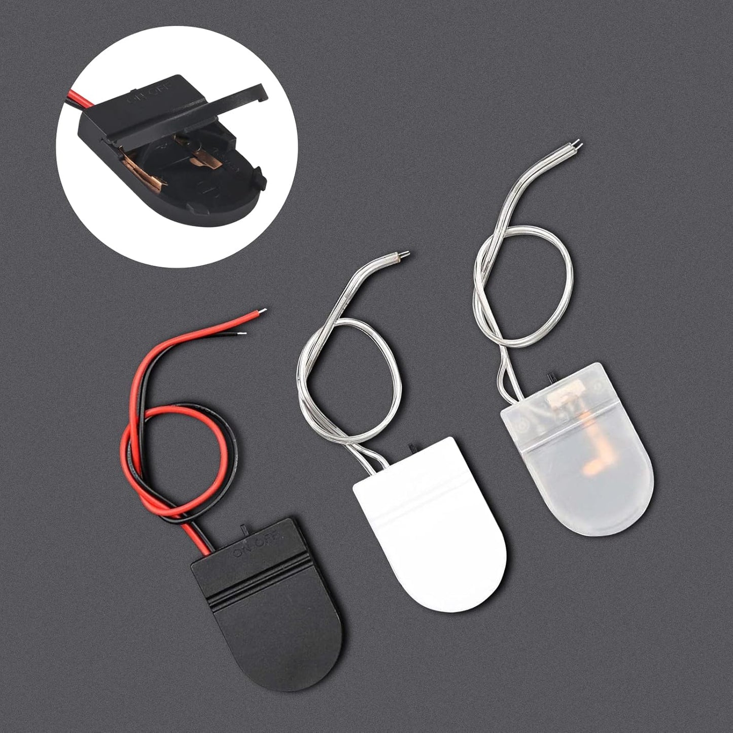 Alinan 5pcs CR2032 1 3V Button Battery Holder Coin Cell Battery Holder with Switch X Battery Holder Battery Storage