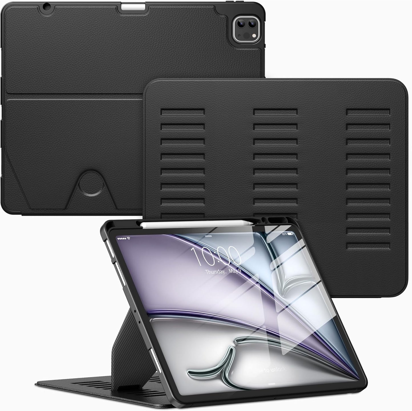 VIKESI 13 inch (M4) 2026 (M3) 2025 (M2) 2024,Multiple Case for iPad Air / / Angles Magnetic Stand Cover,Shockproof Soft
