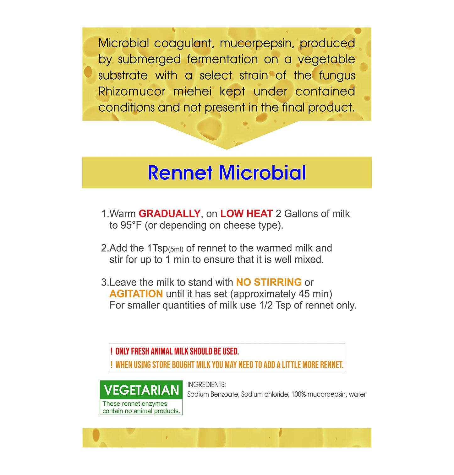 Rennet Microbial Liquid Coagulant Microset 50ml