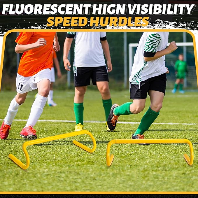 Wettarn 10 Pcs Speed Agility Training Hurdles Detachable Durable Hurdle Agility Plyometric and All Purpose Speed Training Equipment for Athletes Soccer Basketball