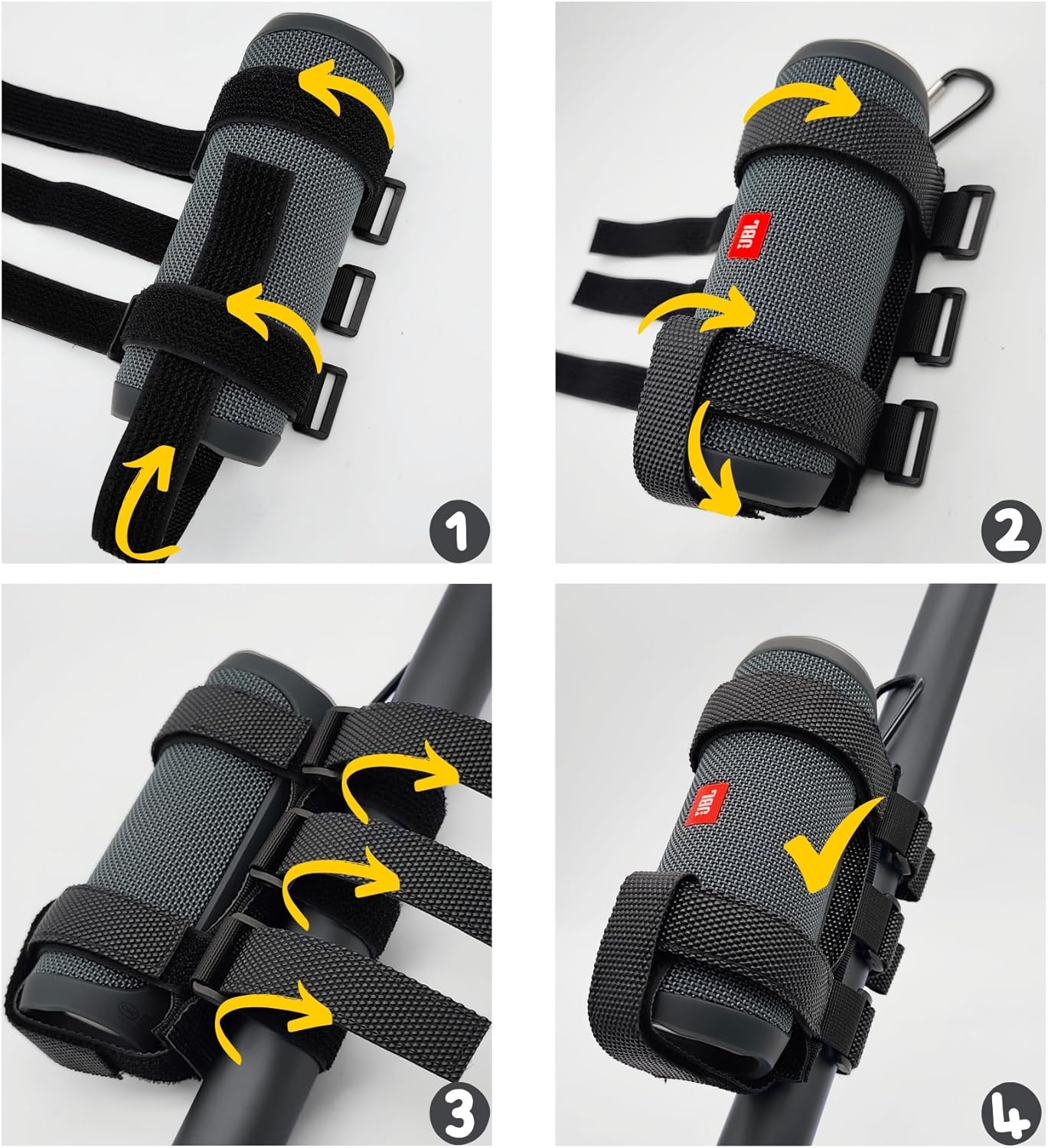 Favation 6 5 Portable Bike Golf-Cart Speaker Mount - Adjustable Strap Holder for JBL Flip Charge Series Bluetooth