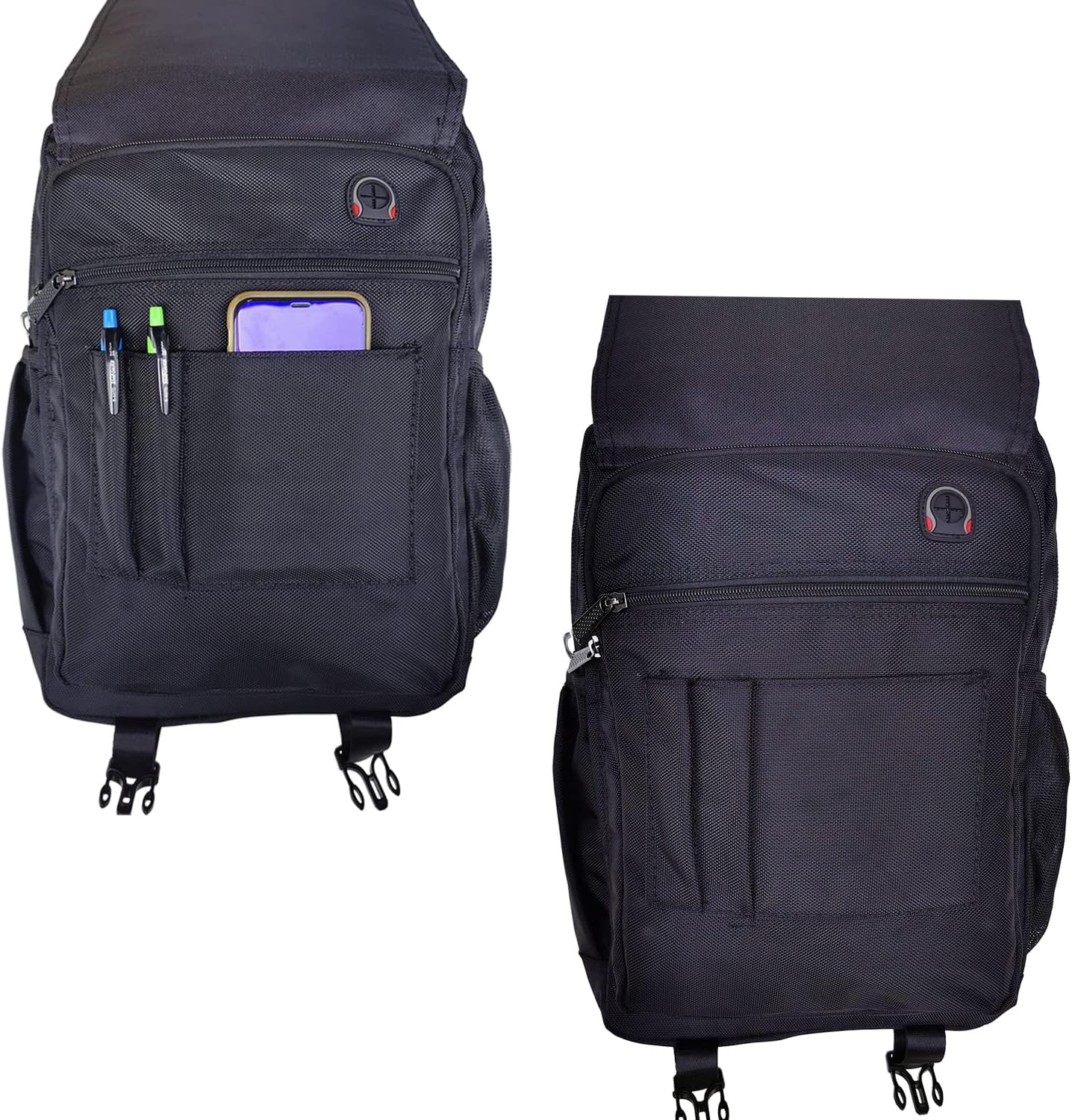 Backpack Large Sling Bag Laptop Cross Body Messenger Bag Shoulder Travel Rucksack (C- Black)