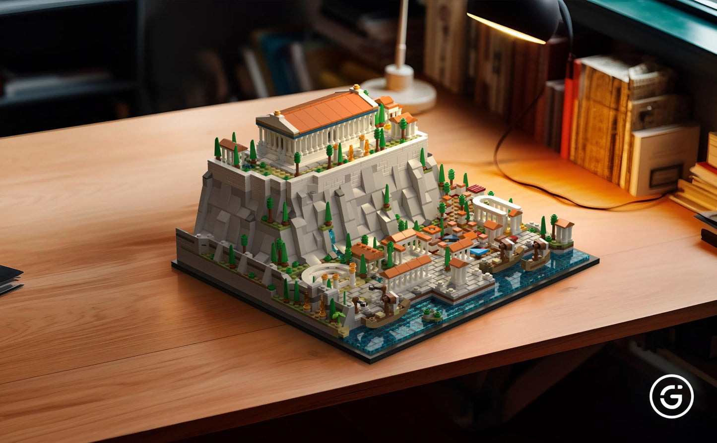 Givenni Architecture The Acropolis in Athens Building Sets; Collectible Model for Adults; Home Décor Model Building Kit, Creative DIY Activity, Famous Landmarks Collection (1947 Pieces)
