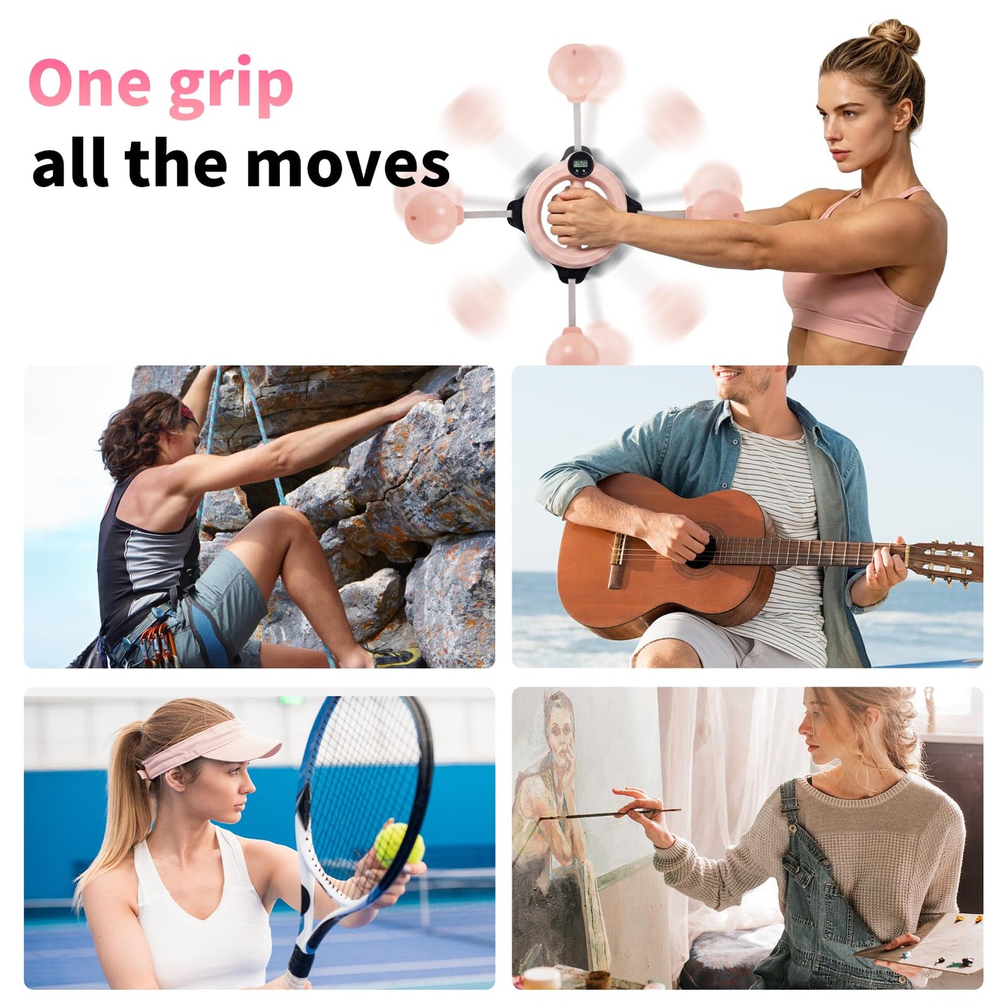 360° Rotating Wrist & Forearm Trainer for Women & Men .Arm, Wrist,Shoulder & Chest Workout Equipment for Home Gym,Upper Body Strength Training & Fitness Exercise
