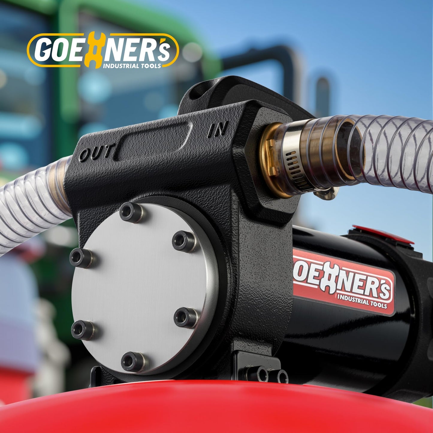 Upgraded 12V Diesel Transfer Pump - 15 GPM Self-Priming Kit with Manual Nozzle, Heavy-Duty Fuel Pump for Trucks, Tractors, Boats, Farm & Job Sites