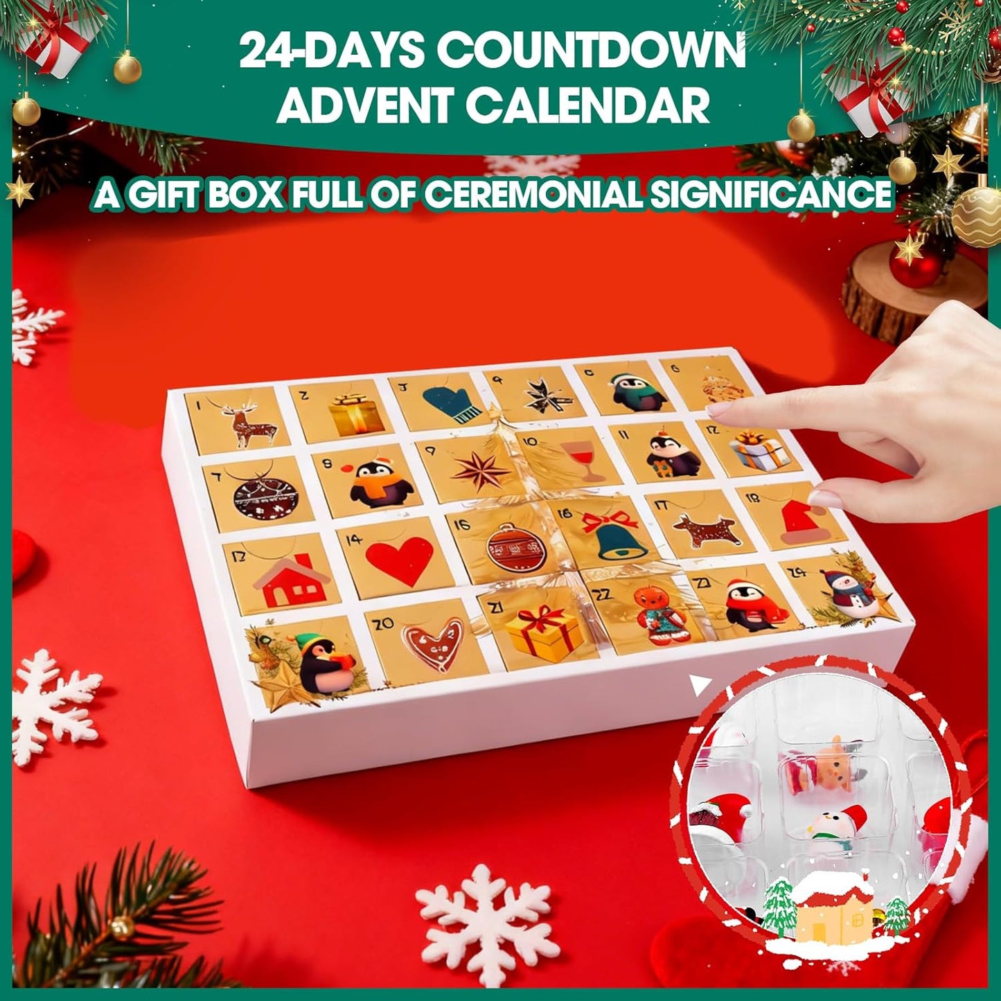 Skiennix Christmas Advent Calendar Bracelets - 24 Days of Fun Countdown | 14 Collectible & 10 DIY Jewelry Kits for Teens & Kids