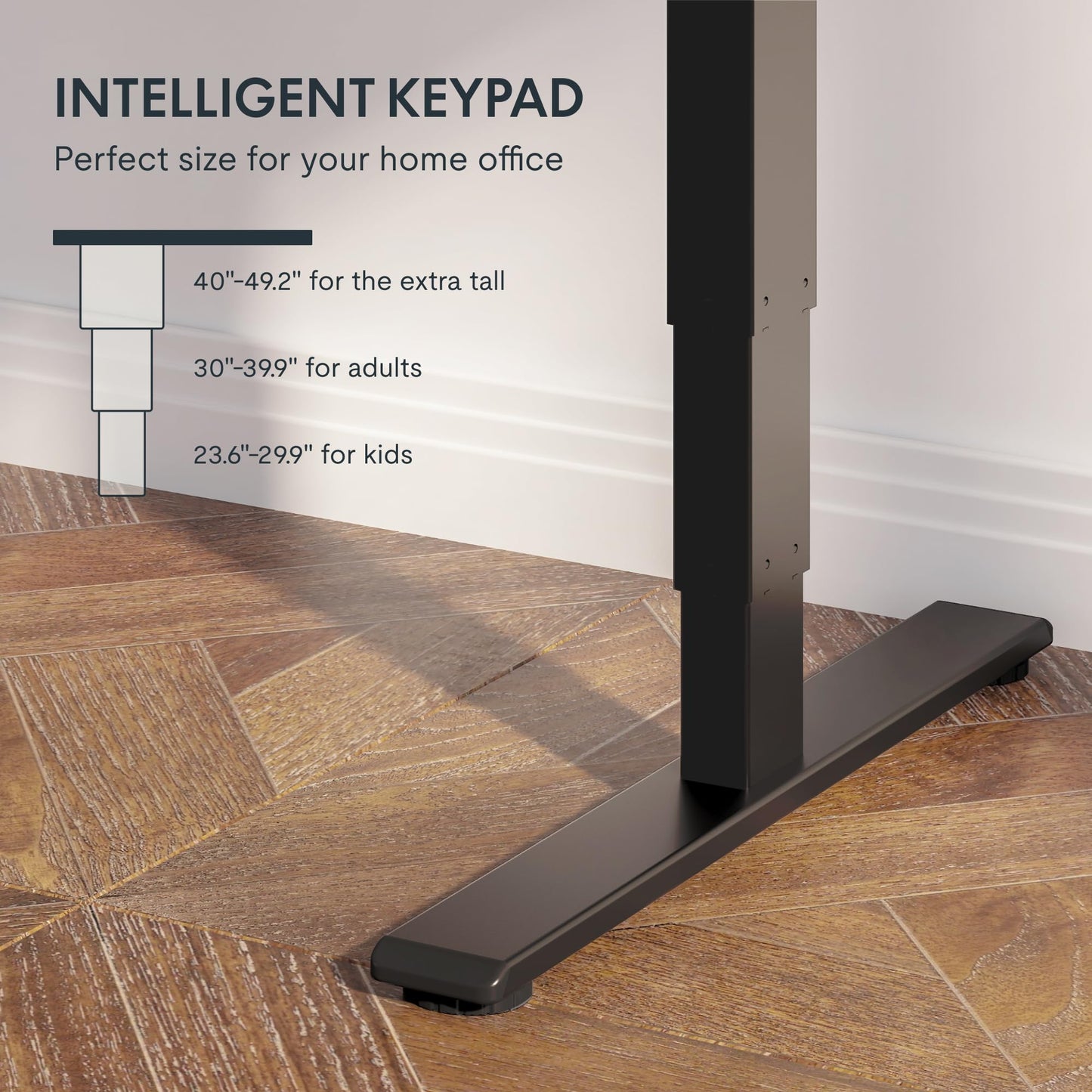 FLEXISPOT E6 Dual Motor Standing Desk Frame 3 Stages Electric Height Adjustable Stand Up Desk Frame Only ((Black)