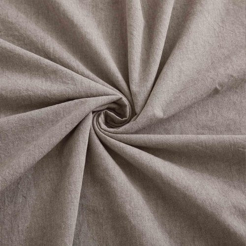 100% Cotton Duvet Cover Queen Size, Mauve Brown Linen-Like Natural Bedding Set with Zipper Closure (No Comforter), Queen Size, Duvet Cover (90"x90") x 1, Pillowsham(20"x26") x 2