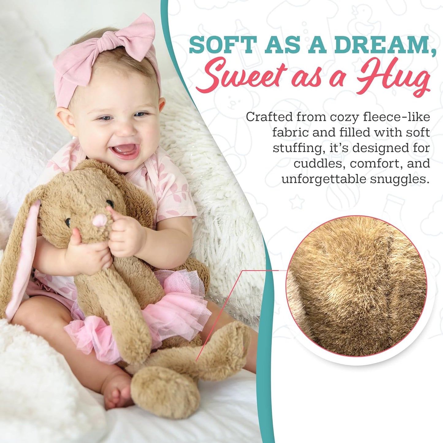My Baby's Heartbeat Bear 20 Baby Heartbeat Recorder Keepsake with Second Voice Recorder, Pregnancy Memory Gift