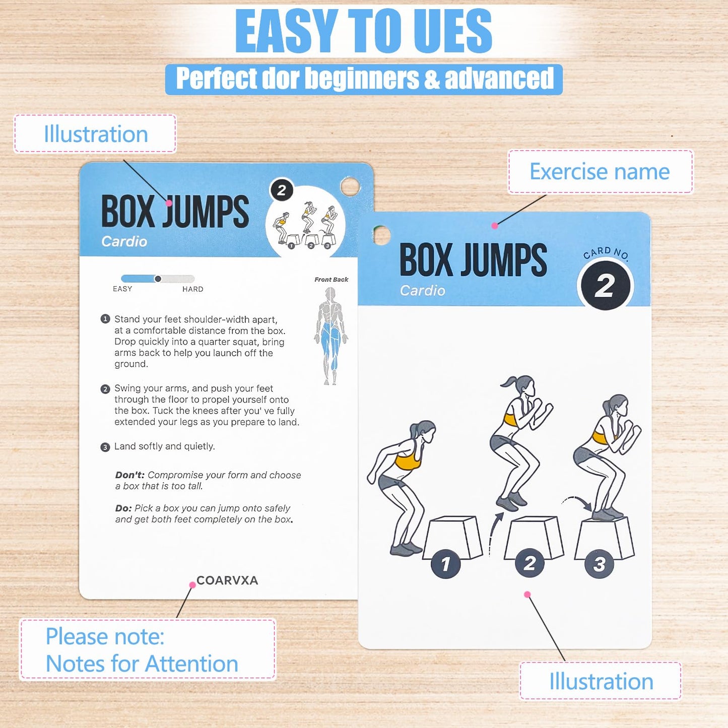 Bodyweight Workout Cards for Women & Men-50 Bodyweight Workout Cards，Includes 2 Rings& Dry-Erase for Easy Organization-Home, Gym or Studio (Bodyweight)