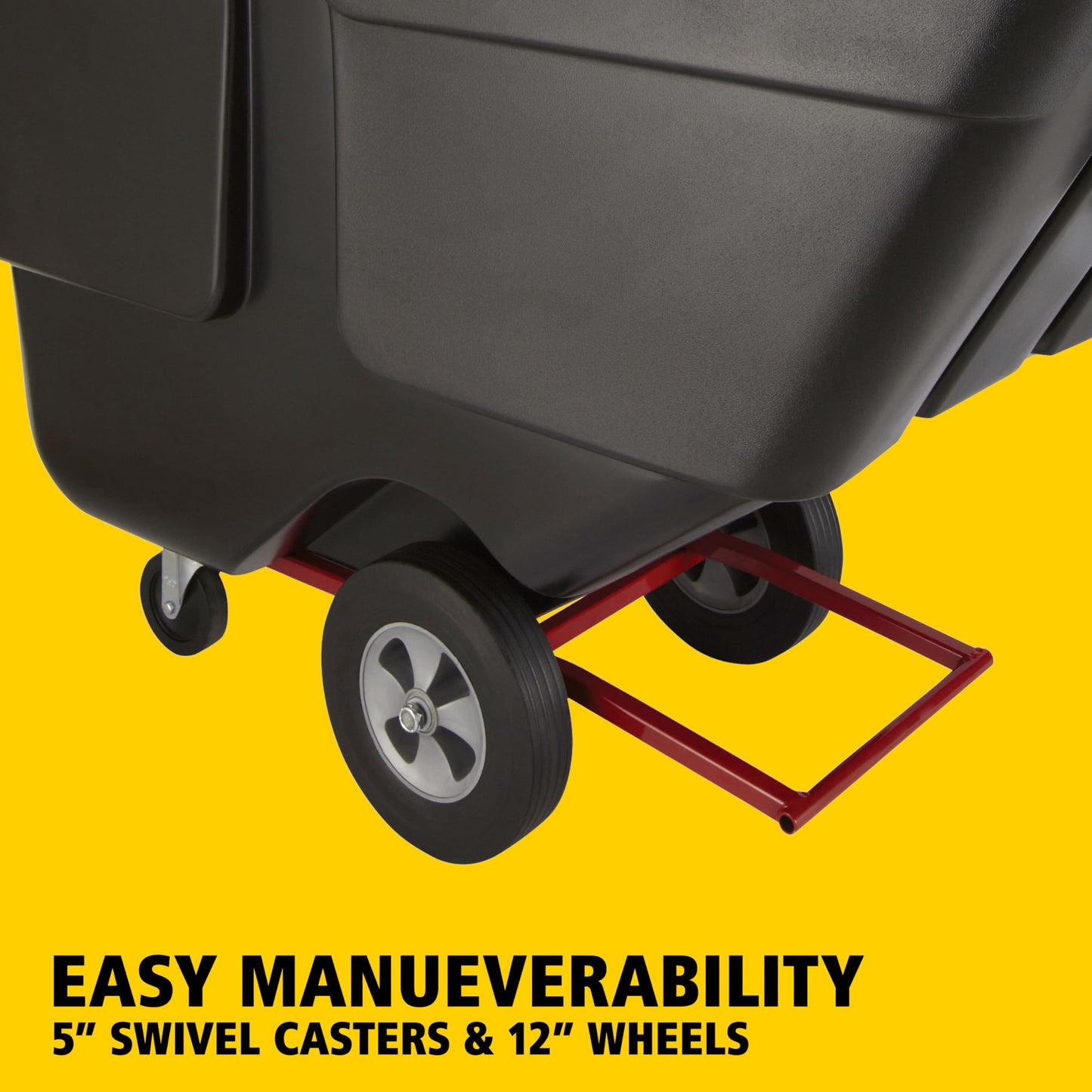 Rubbermaid Commercial Products Tilt Dump Truck/Trash Cart/Garbage Collection/Recycling, 1/2 Cubic Yard, Waste Collection, 1250 lbs capacity, Black, for Office/Warehouse/Facility Management