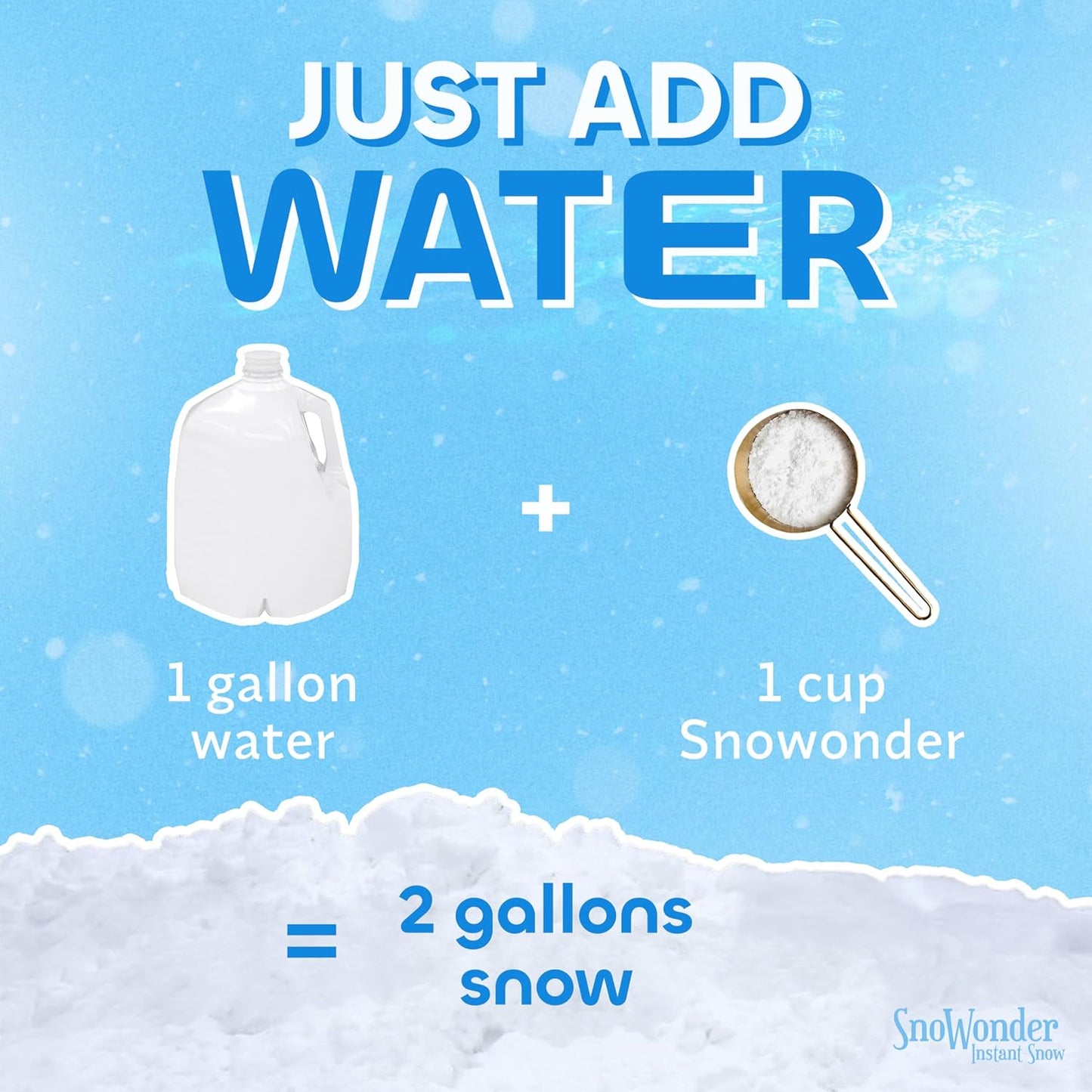 SnoWonder Instant Snow | Create 36 Gallons of Realistic Fake Snow for Fun Activities