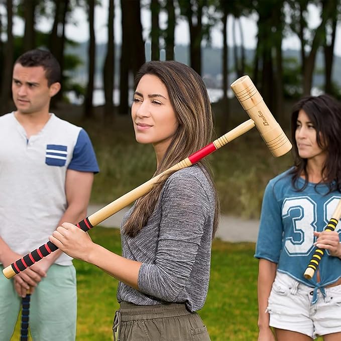 Baden 6-Player Champions Croquet Set with Soft Grip Handles Medium