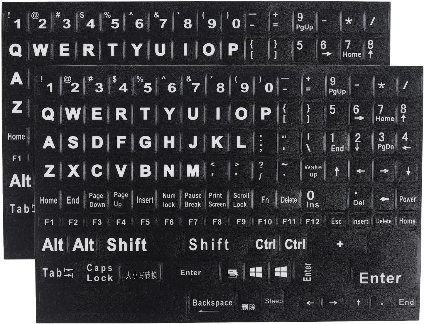 MUBUY-GOL 2 Pack Set (120 English Keyboard Stickers Big Letter Full Pcs), Universal PC Computer Laptop Desktop Keyboard