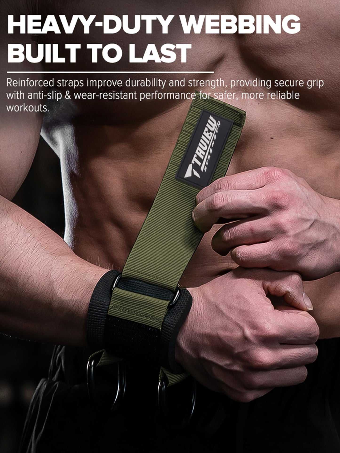 Cable Machine Wrist Cuffs D-Ring Straps – Adjustable Padded Wrist Support for Men & Women, Gym Wrist Cuffs for Cable Workout & Resistance Bands (Green)