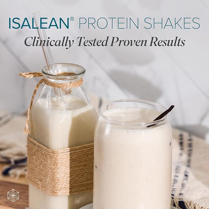 IsaLean Protein Shake - Complete Superfood Meal Replacement for Maintaining Healthy Weight and Lean Muscle Growth with 24 Vitamins and Minerals - 28.6 oz - 14 Meal Canister (Creamy French Vanilla)