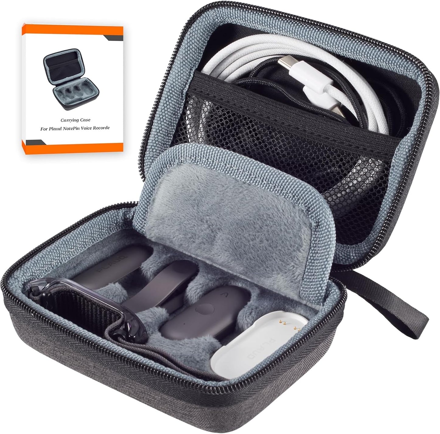 EVGRDCS Hard Case Compatible with PLAUD NotePin/NotePin S AI Voice Recorder,Scratch and Fall Resistant Integrated