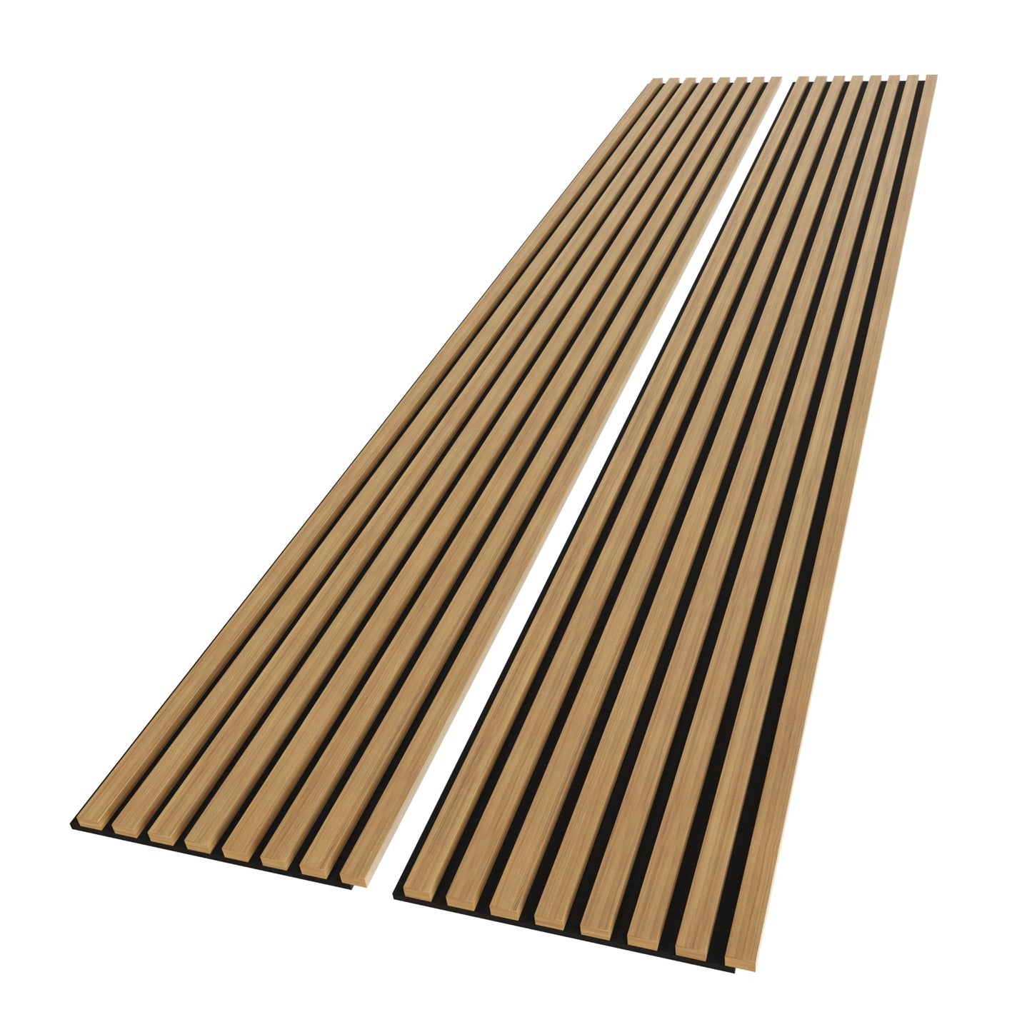 Dogberry 2 Pack Acoustic Wood Wall Panels, Decorative Soundproof Panels for Walls and Ceiling,n, 3D Slat Wood Wall Panels (94.49” x 25.4” Total Coverage, Natural Oak),