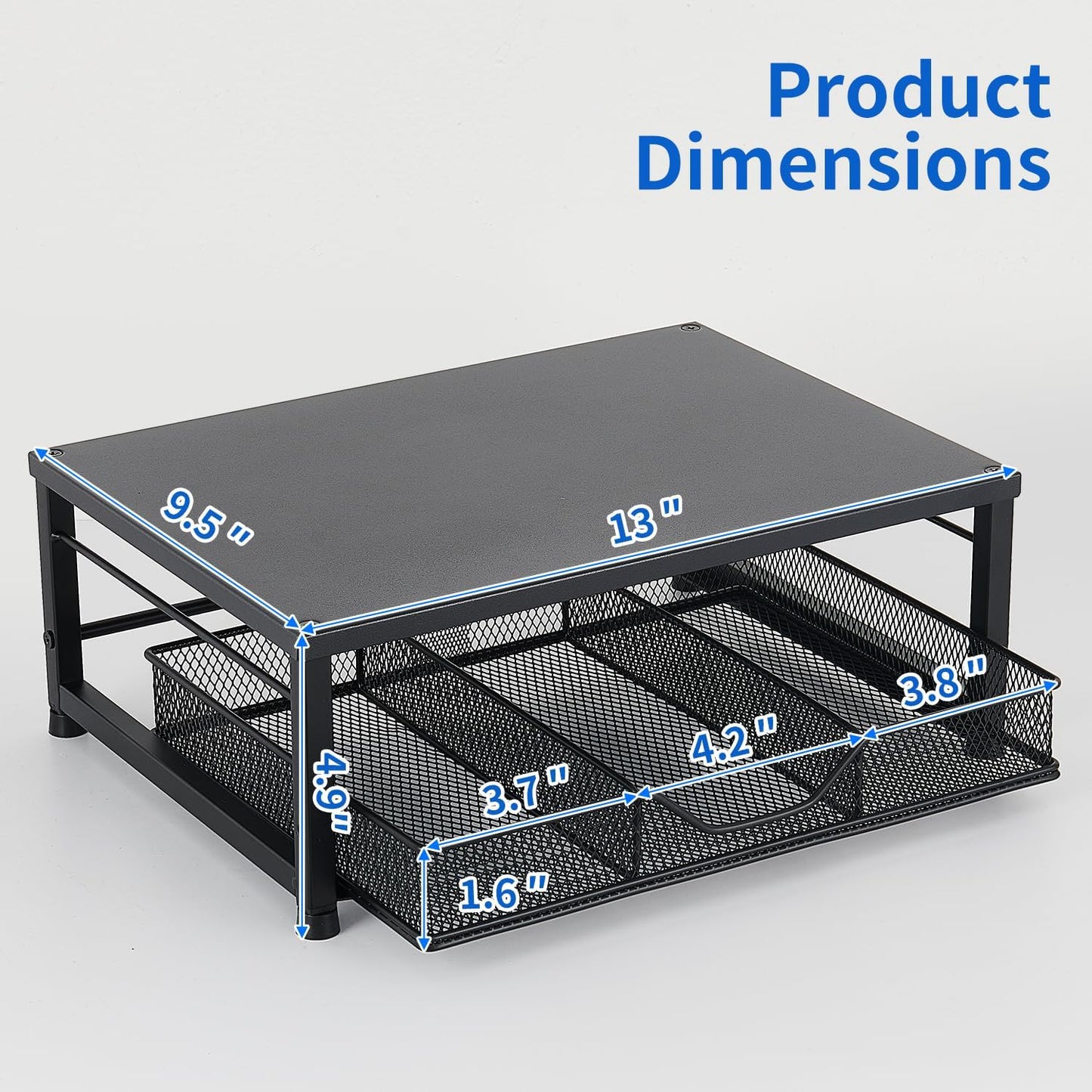Small Laptop Stand for Desk, Monitor Stand Riser, Desk Organizer for Office Organization, Office Desk Accessories