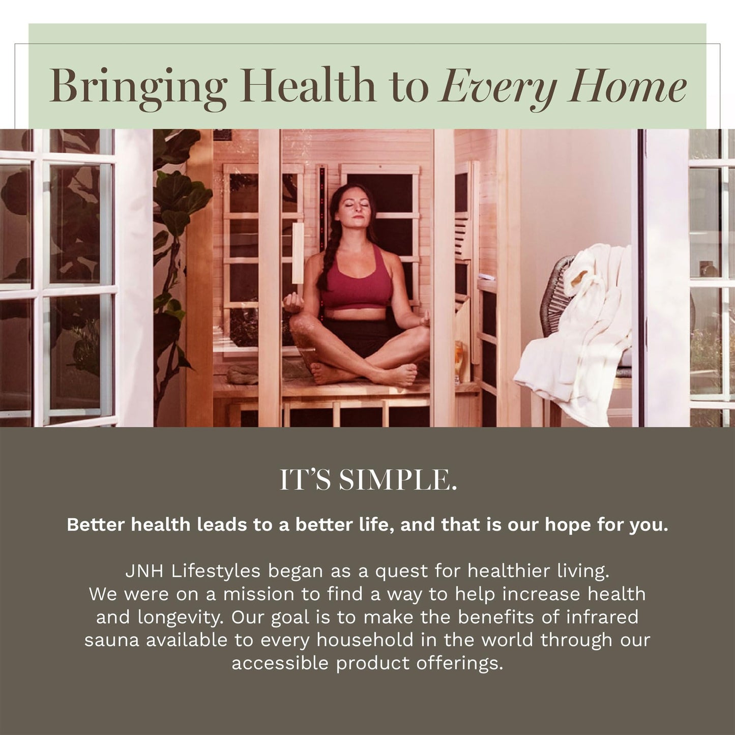 JNH Lifestyles Joyous 2-Person Low EMF FAR Infrared Sauna with Chromotherapy Light for Home Indoor Spa Use - 7 Carbon Fiber Heaters, Canadian Hemlock Wood