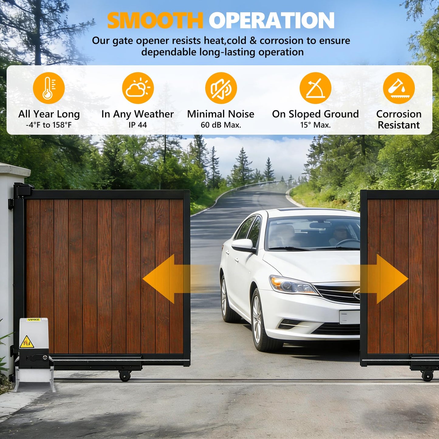 3300lb Automatic Sliding Gate Opener APP Control with 4 Remotes,550W Electric Sliding Gate Opener Automatic Motor Remote Kit with Wireless Keyboard for Sliding Gate Opener Up to40ft