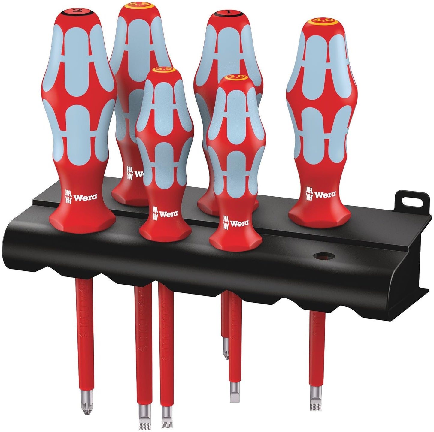 Wera 3165 i/6 Screwdriver Set - Stainless Steel, 6 Pieces with Convenient Rack