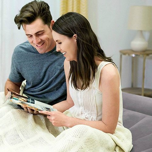 Intex Dura-Beam Standard Series Deluxe Pillow Rest Raised Airbed w/Soft Flocked Top for Comfort, Built-in Pillow & Electric Pump, Bed Height 16.5"", Queen