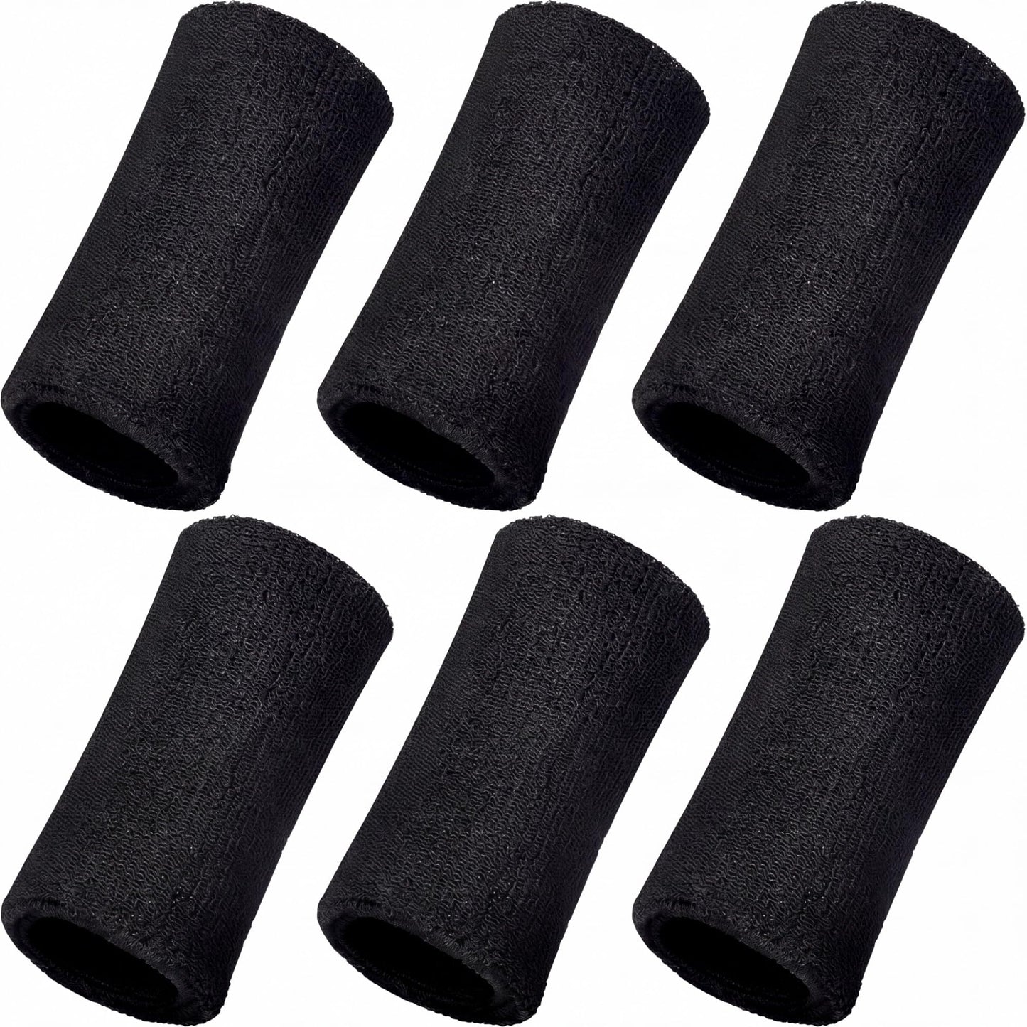 WILLBOND 6 Inch Wristbands Paris Sports Competitions Supplies Sport Long Wrist Bands Sweatband Elastic Athletic for Gym Tennis Outdoor Activity(Black)