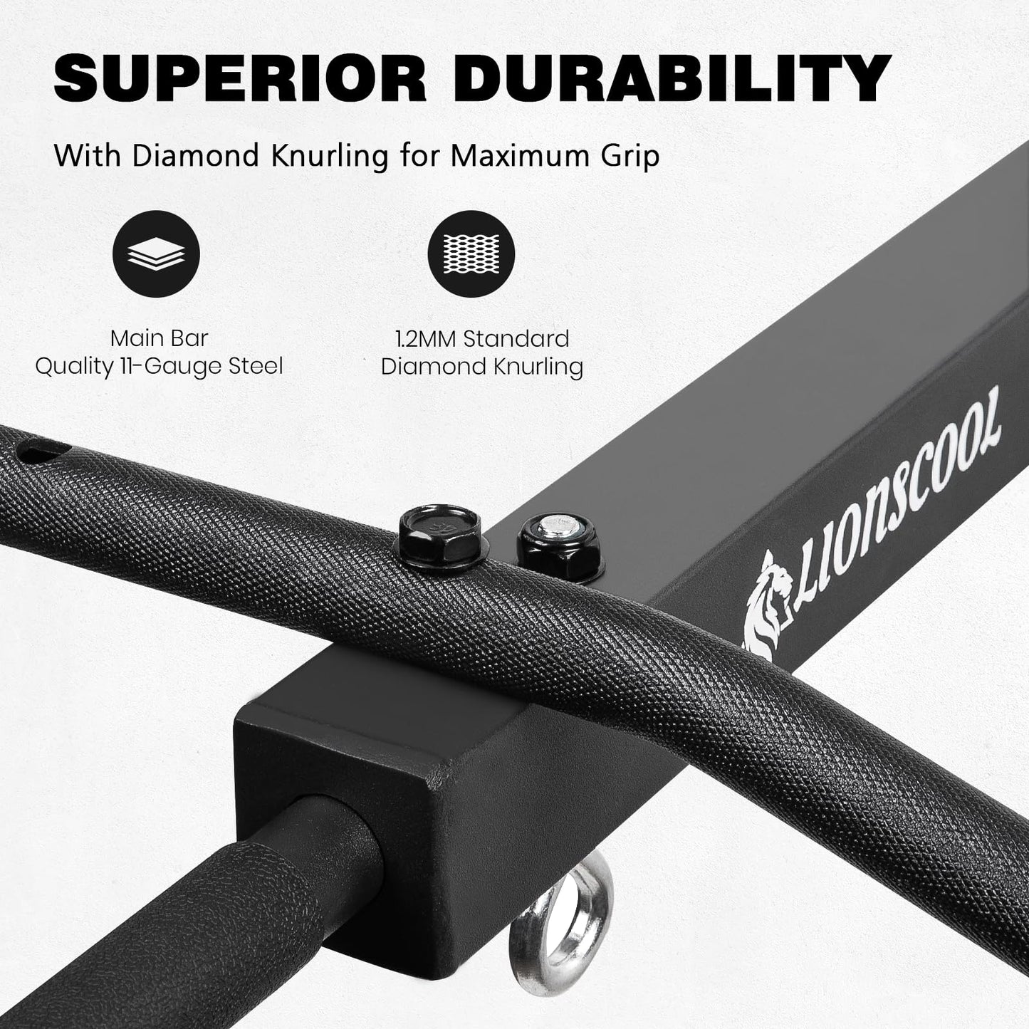 LIONSCOOL Multifunctional Wall Mounted Pull Up Bar with Pulley System (16"/24" APART)