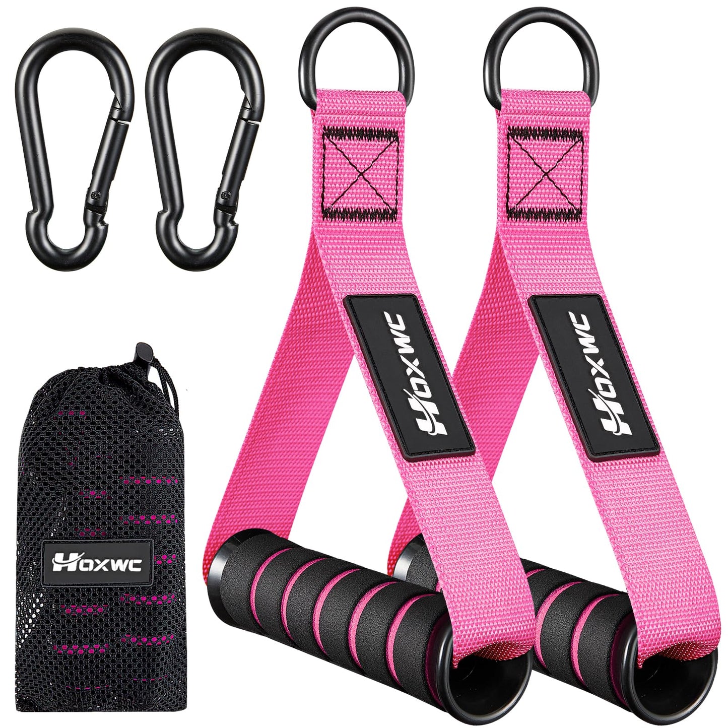 HOXWC Gym Exercise Handles, Replacement Fitness Equipment for Strength Trainer, Heavy Duty Cable Machine Handles for Pulleys, Gym Equipment, Resistance Bands, Home Gym Add On Equipment